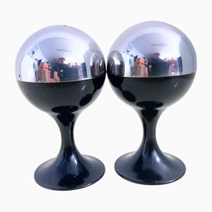 Sphärische Space Age Salz- und Pfefferstreuer aus Plast von Quist Präsente, 1970er, 2er Set