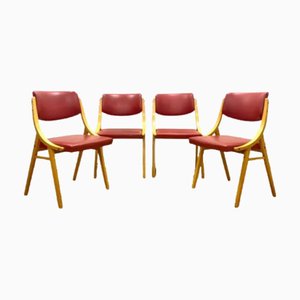 Czechoslovakian Chairs by Ludvík Volák, 1970s, Set of 4