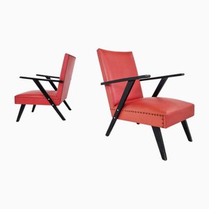 Vintage Belgian Lounge Chairs, 1960s, Set of 2