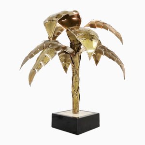 Vintage Tischlampe aus Palmenholz von House Jansen, 1970er