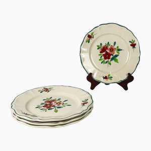 Amazonas Dinner Plates from Sarreguemines, Late 19th-Early 20th Century, Set of 4