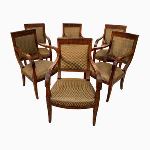 Antique Mahogany Chairs, 1800s, Set of 6