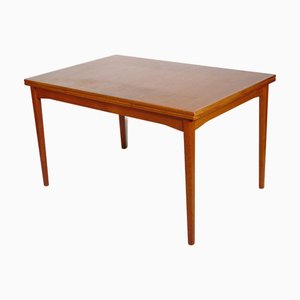 Mesa de comedor extensible danesa Mid-Century moderna de teca, años 60
