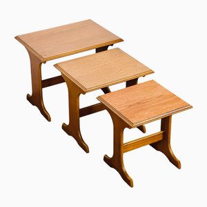 Scandinavian Teak Nesting Tables, 1960s, Set of 3