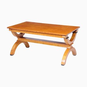Mesa de centro Art Déco de sicómoro y abedul de Carelia, 1950