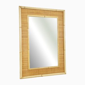 Mid-Century Modern Bamboo Mirror by Dal Vera, 1960s