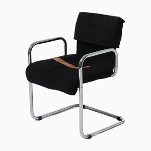 Samt & Metall Stühle von Guido Faleschini, 1970er, 2er Set