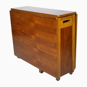 Tavolo Mid-Century moderno pieghevole in teak con sedie, anni '70, set di 4