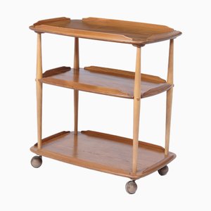 Carrito Mid-Century moderno de olmo claro de Ercol, 1960