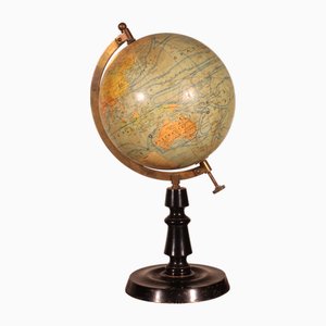 Small Terrestrial Globe by J. Forest, Published by Girard & Barrière, 1890s