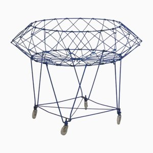Mid-Century Modern Metall Drahtkorb, 1960er