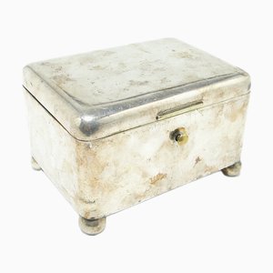 Art Deco Zuckerdose aus plattiertem Messing von Norblin, 1900er