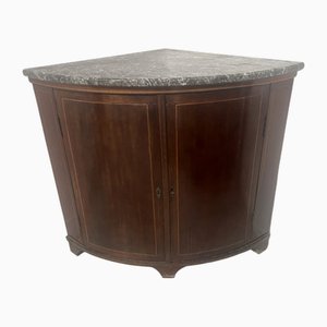 Louis XVI Style Demi-Lune Corner Cabinet, 19th Century
