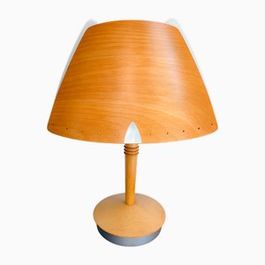 Vintage Harmonie Tischlampe aus gebogenem Sperrholz mit Acrylglas Diffusor von Soren Eriksen für Lucid / Atelier Sedap, Frankreich, 1990er