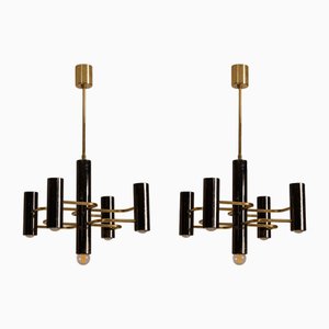 Italienische Vintage Hängelampen von Gaetano Sciolari für Boulanger, 1970er, 2er Set