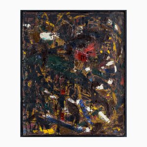 Roland Alexander, Abstrakte Expressionistische Komposition, 1950er-1960er, Öl auf Leinwand