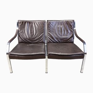 Leather Sofa by Preben Fabricius and Jorgen Kastholm for Walter Knoll, 1960