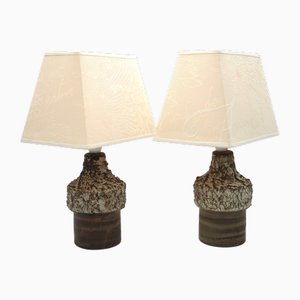 Vintage Keramik Tischlampen von Bruno Karlsson für Ego Stengods Ateljè, Schweden, 1970er, 2er Set