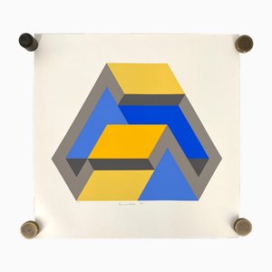 Ernst Helmstädter, Objeto doble, 1973, Serigrafía a color