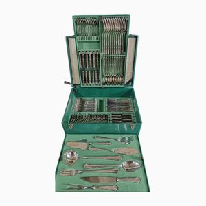 Servizio di posate a forma di croce di Malta Mid-Century per 12 persone, 1950, set di 80