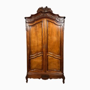 Muschelförmiger Mahagoni Kleiderschrank im Louis XV Stil, 1850