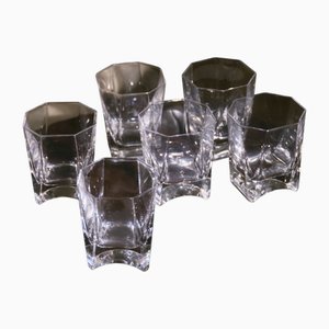 Vintage Whiskygläser aus Kristallglas, 6 . Set
