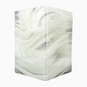 Lampada da parete postmoderna in vetro di Murano con dettagli cromati, Italia, anni '80