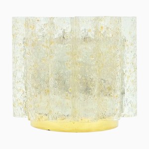 Mid-Century Modern Ice Glass Wall Light from Doria Leuchten, Germany, 1960s