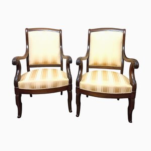 Restoration Armchairs, 1830s, Set of 2