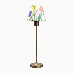 Vintage Messing Modell 2332 Lampe mit Tulpenschirm, Josef Frank zugeschrieben für Svenskt Tenn, Schweden, 1950er
