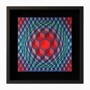 Dopo Victor Vasarely, Composizione, 1971, Stampa