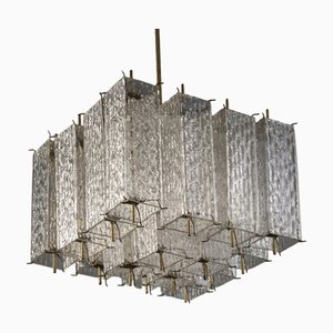 Czechoslovakian Glass Tube Chandelier from Kamenický Šenov, 1960s