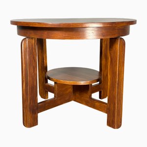 Mesa auxiliar holandesa Mid-Century moderna de caoba, años 40