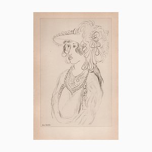 Matisse, Mädchen mit Hut, Original Lithographie, 1920