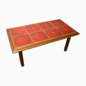 Vintage Side Table with Ceramic Tiles, 1970s