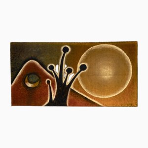 Landscape with Sun and Moon, 1970s, Textile Painting