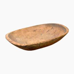 Swedish Folklore Carved Wooden Bowl, 1812