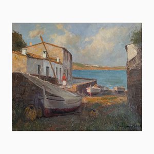 Francisco Carbonell Massabé, Rustic Corner of Calañós, 1980s, Oil on Canvas