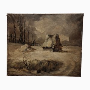 Pie Schmitz, Winter Landscape, Oil on Canvas