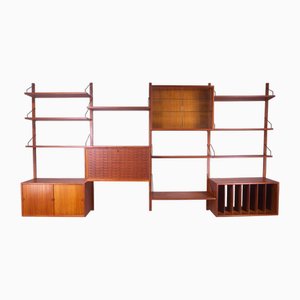 Danish Teak Royal System Modular Shelving from Poul Cadovius, 1960s, Set of 18