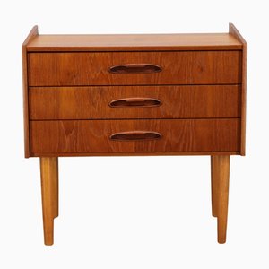 Dänische Vintage Kommode aus Teak mit Beinen aus Buche, 1960er
