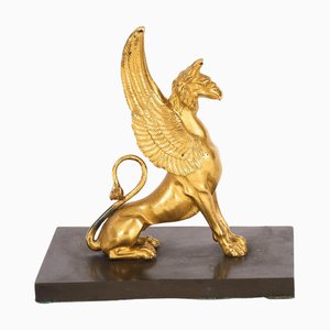 Antique French Grand Tour Ormolu Griffin Sculpture, Early 19th Century