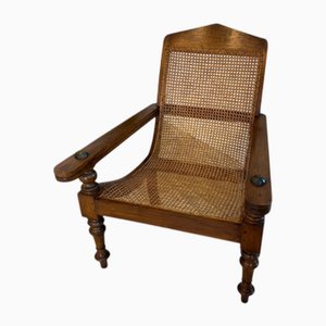 Biedermeier Armlehnstuhl mit Intarsien und Brokatbezug, 1890er