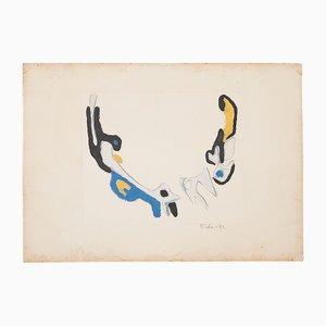 Ansgar Elde, Il Bostrico, 1980er, Monotypie auf Aquatinta