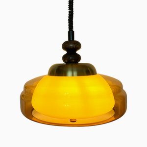 Niederländische Mid-Century Space Age Mushroom Globe Hängelampe, die Herda zugeschrieben wird, 1970er