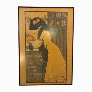 Modernist Ladivfer Perfumeries Poster by Francisco De Cidón, 1903