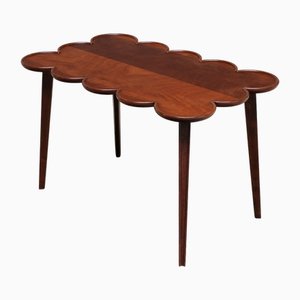 Swedish Modern Mahogany Cloud-Form Side Table, 1940s