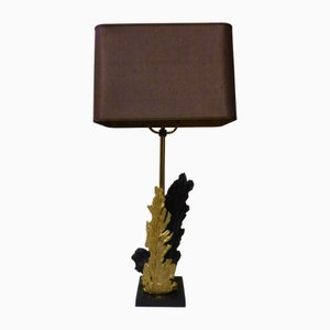 Grande Lampe de Bureau en Bronze et en Résine de Philippe Cheverny, 1970s