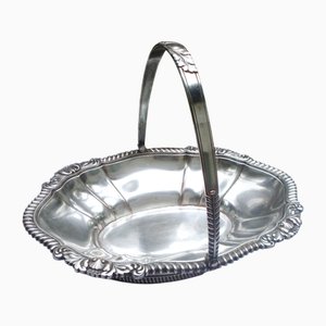 Versilberte Schale mit Henkel von WMF, 1930er