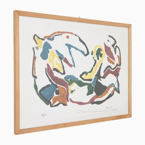 Ansgar Elde, Il Bostrico, 1990er, Monotypie und Holzschnitt